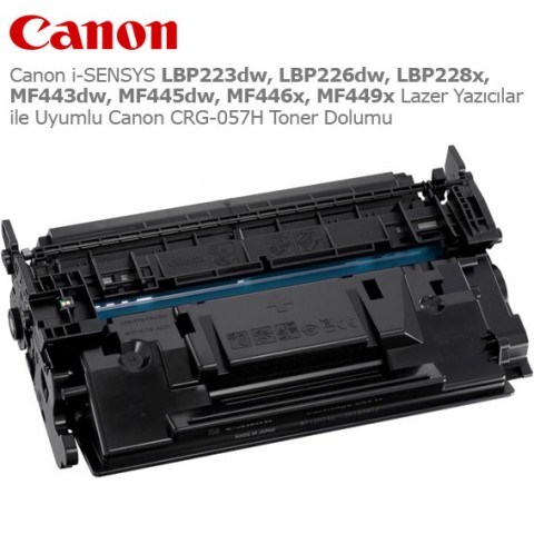 Canon CRG-057H Chipsiz Muadil Toner Yüksek Kapasiteli