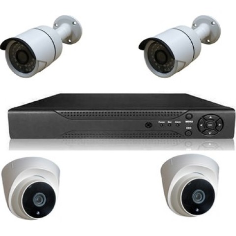 SPY Güvenlik Kamera Seti 2 DIŞ 2 İÇ 4 2 Mp İP kameralı Set Gece Görüşlü